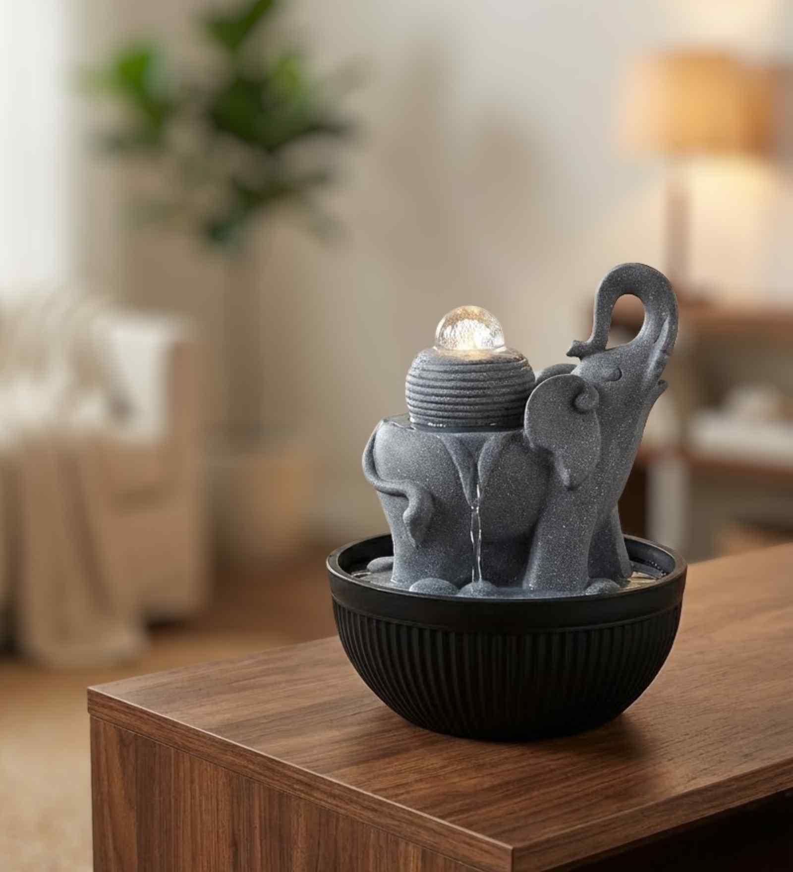 Impression Elephant Water Fountain 26 cm