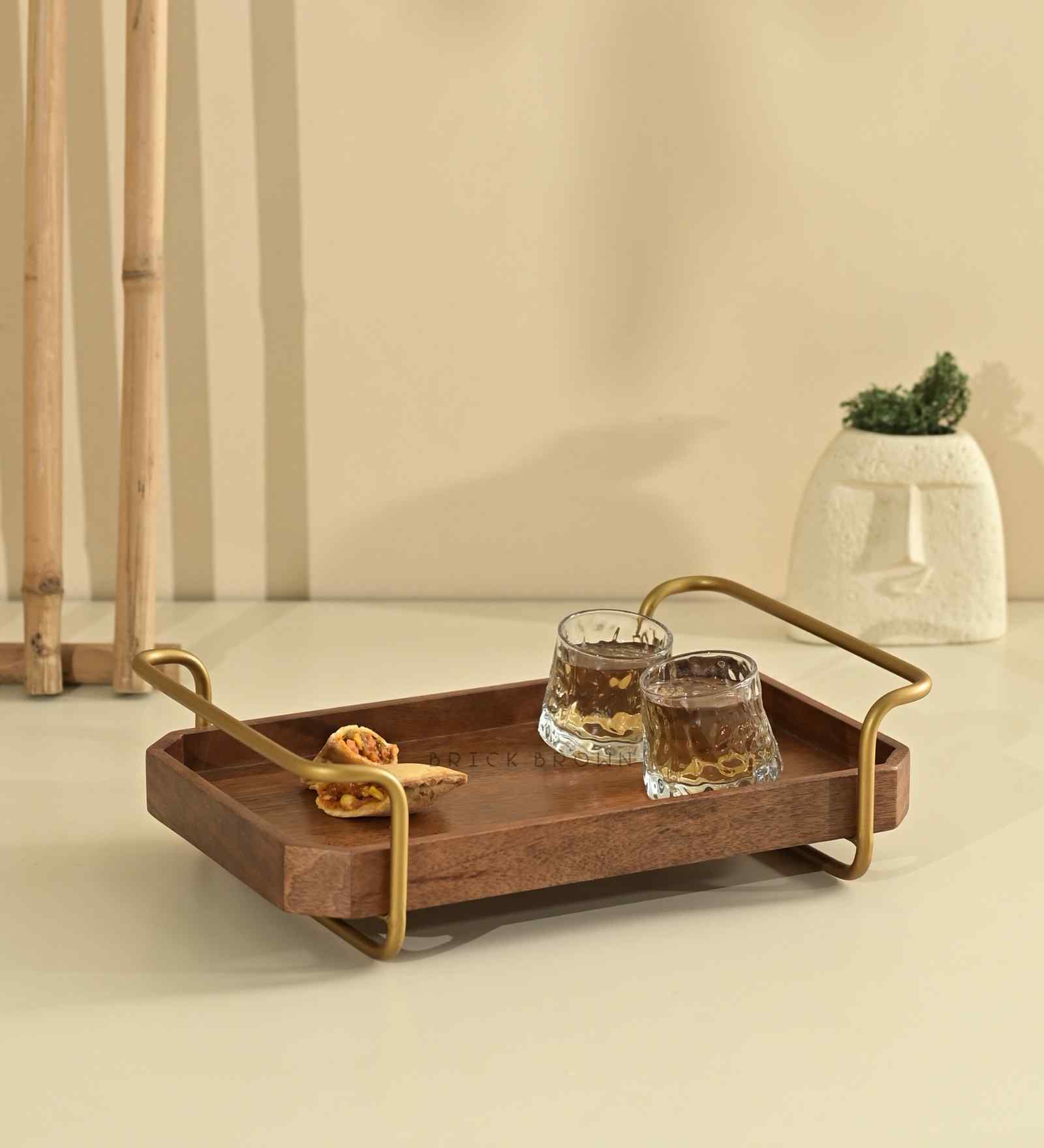 Rustic Charm Homeydo Wooden Serving Tray