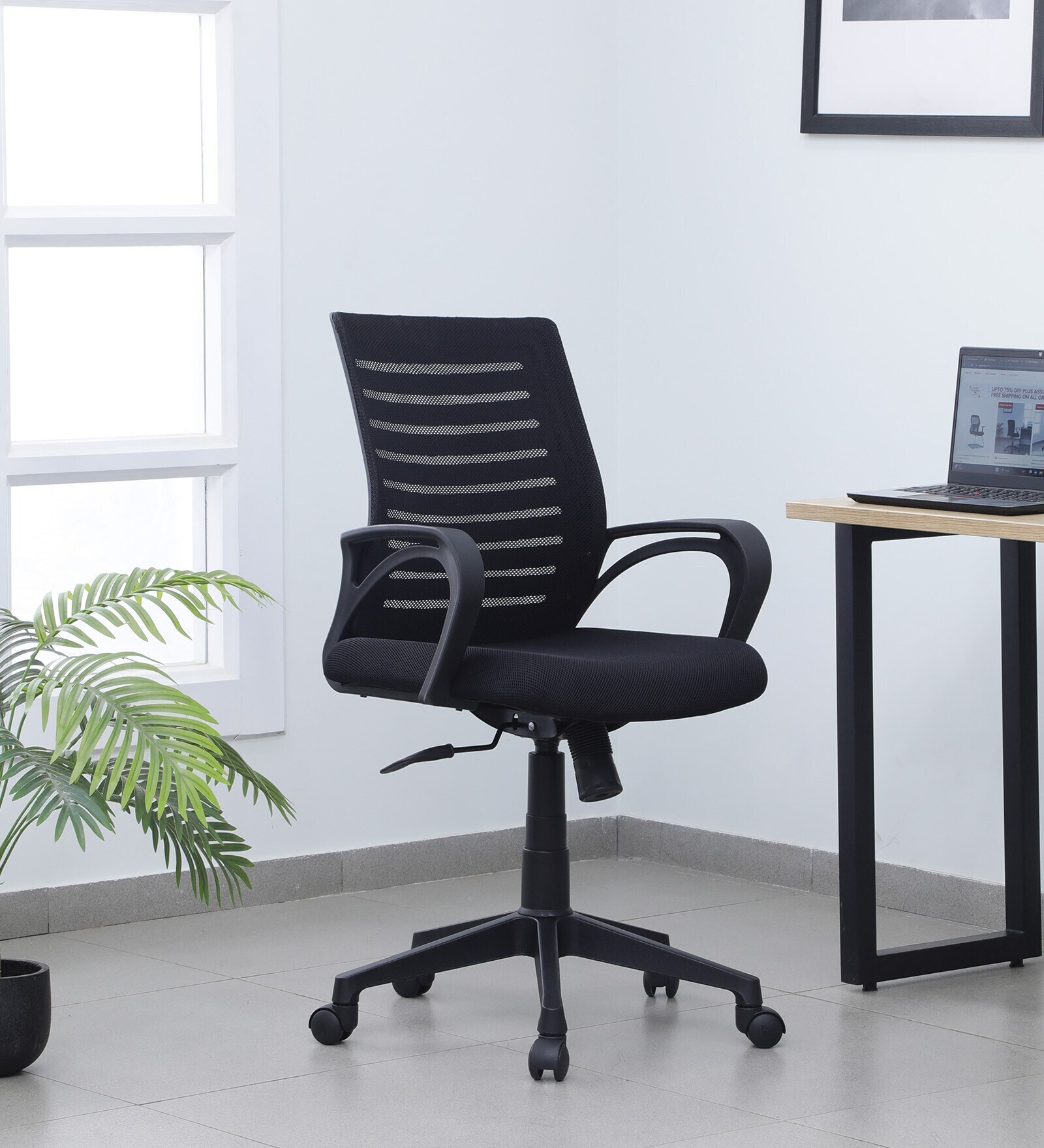 Honda Low Back Ergonomic Chair in Black Colour