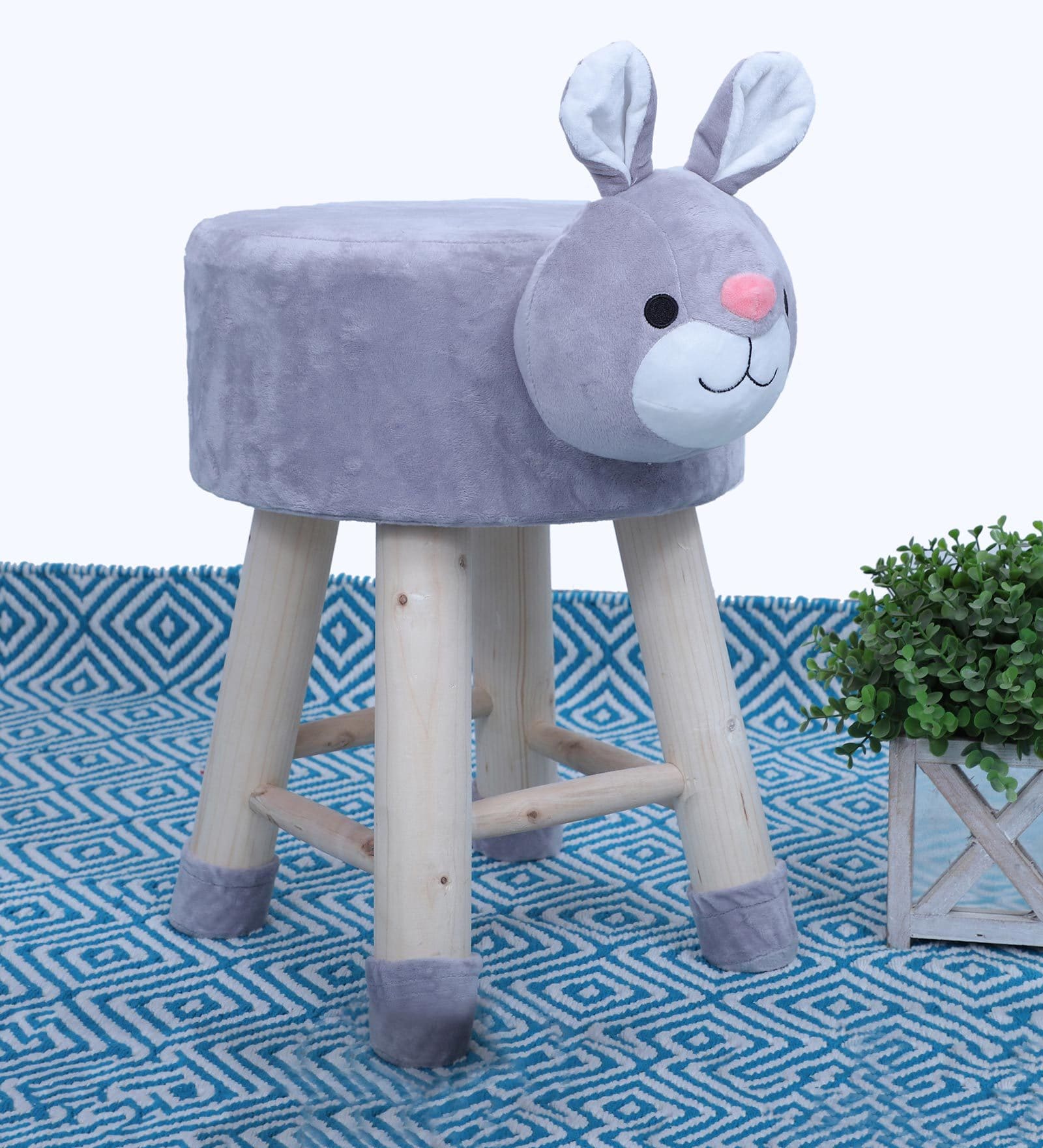 Honey Bunny Kids Stool in Grey