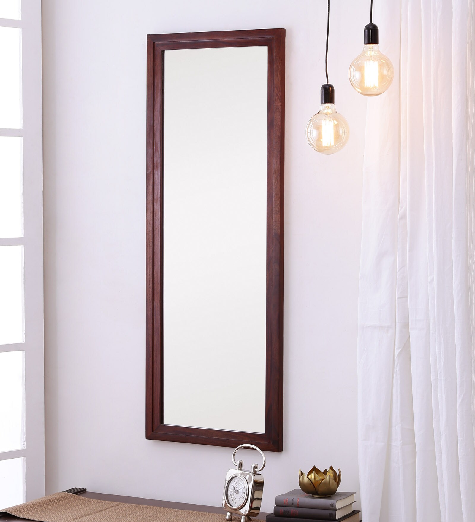 Buy Brown Sheesham Wood Full Length Wall Mirror at 44 OFF by Mywood furniture Pepperfry
