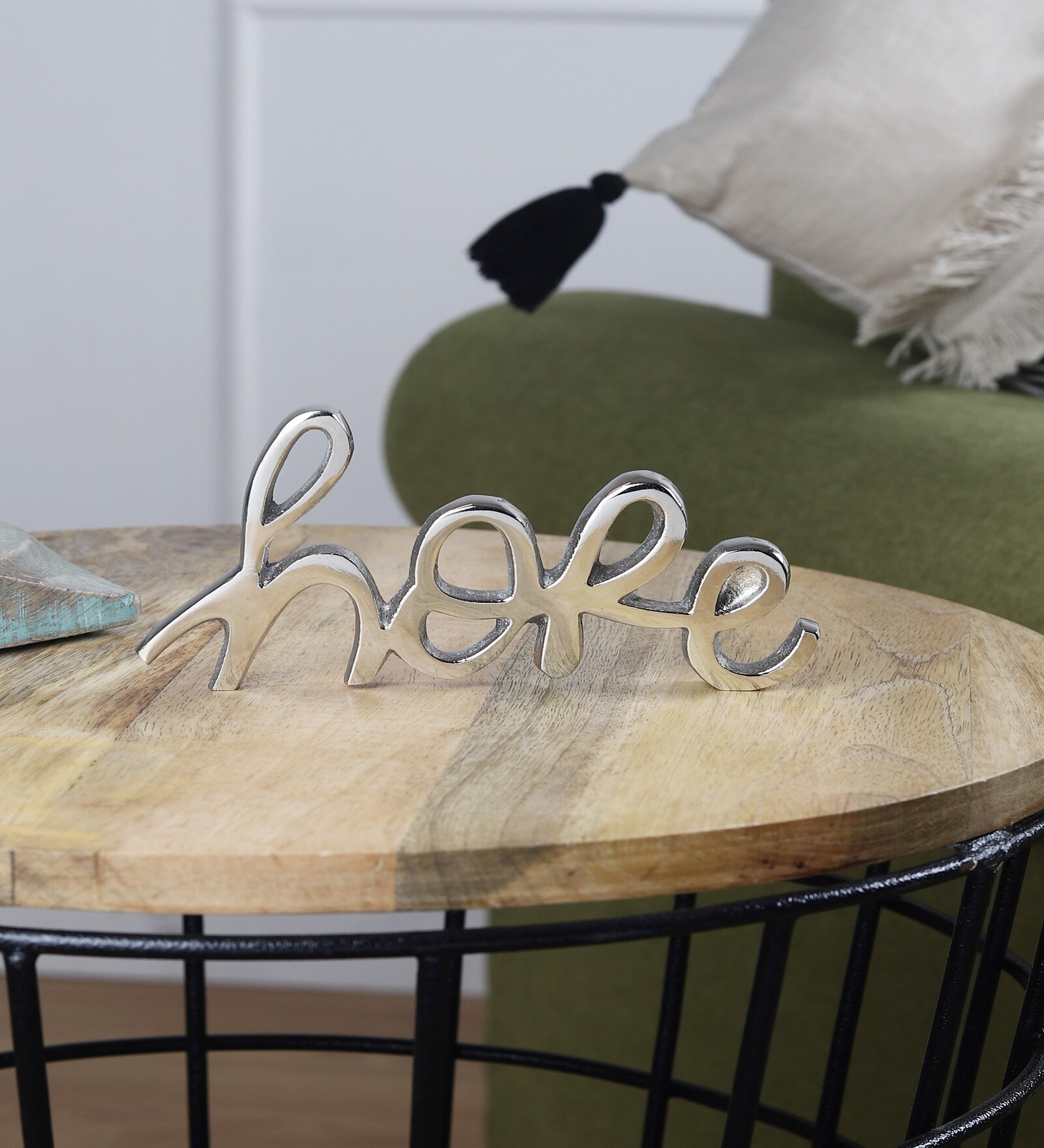 Hope Silver Aluminium Showpiece