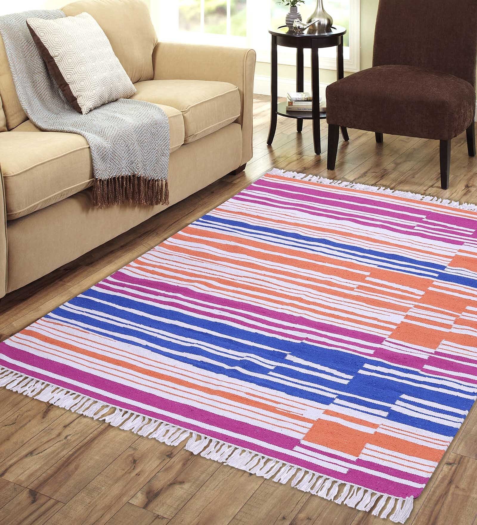 Horizontal Lines Carpet in Multicolour