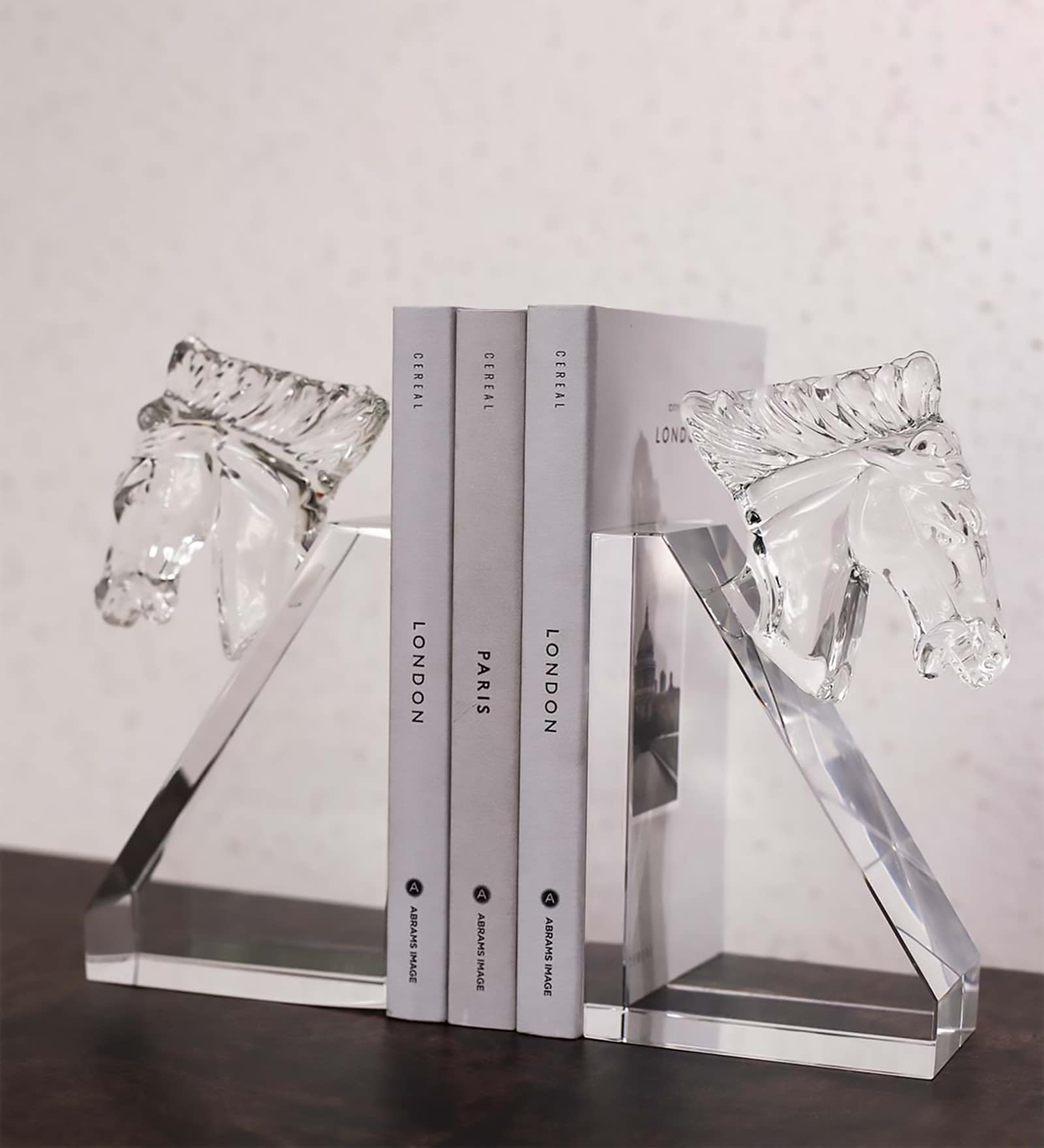 Horse Head Crystal Bookend