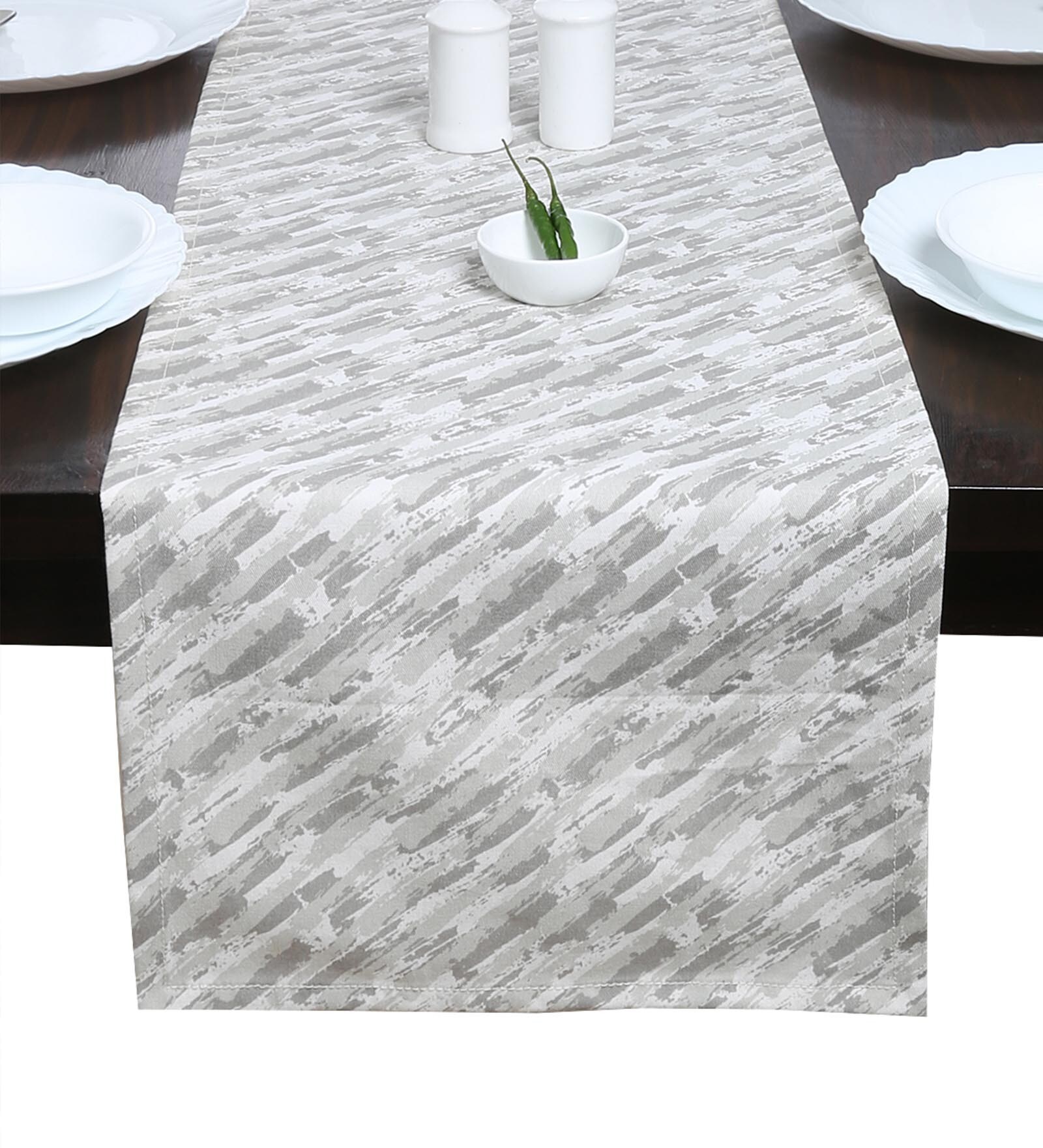 Buy House This The Dry Brush Strokes Grey Cotton Runner at 100 OFF by House This Pepperfry