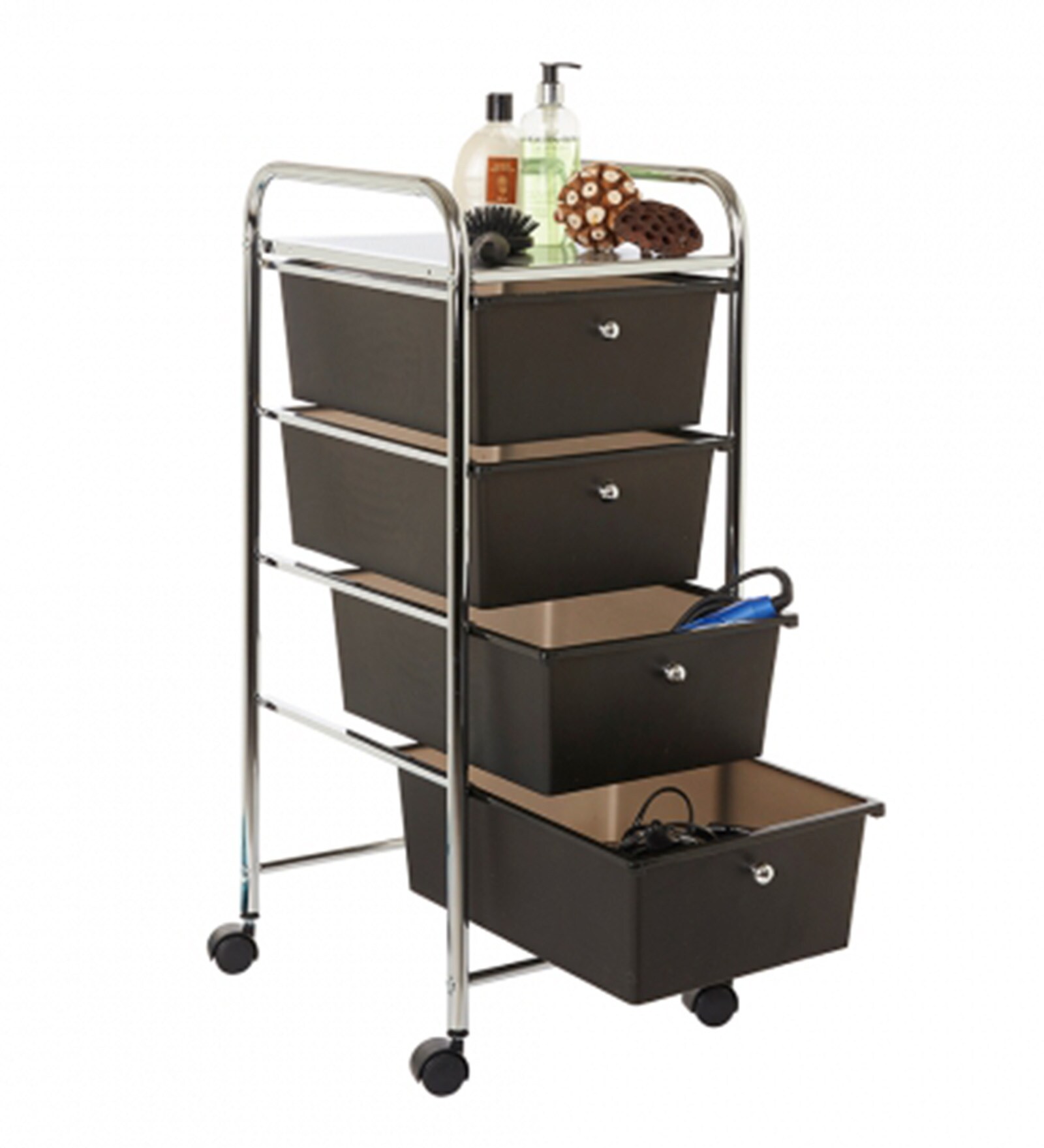 Buy Howards Storage World Chrome 4 Drawer Trolley Online Hanging