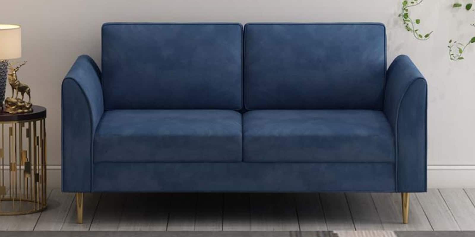 Host Velvet 2 Seater Sofa In Navy Blue