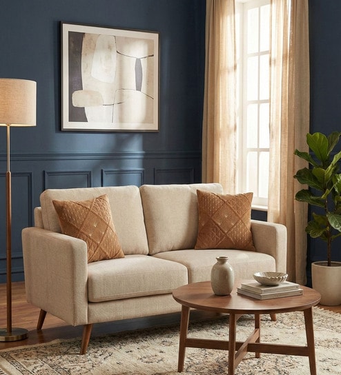 Brown Velvet Embroidered 16X16 Inches 2Pcs Cushion Covers