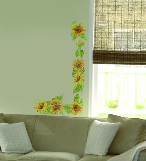Buy Vinyl Sunflowers Wall Sticker By Home Decor Line Online