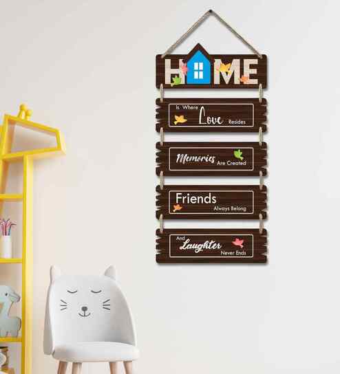 HOME Decorative Wooden Wall Hanging for Living Room Bedroom Home Decor