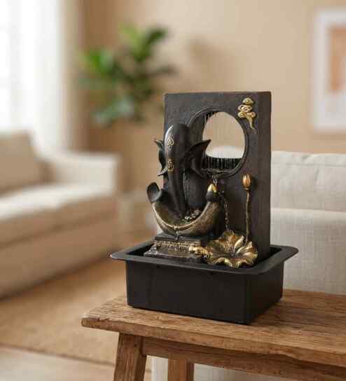 Modern Ganesha Polyresin Water Fountain 30 x 40 cm
