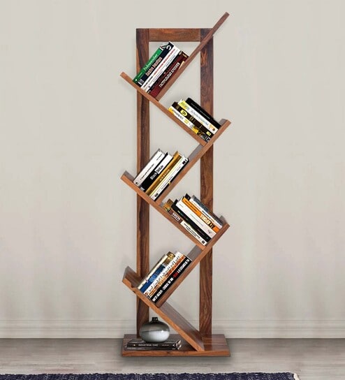 Hopkins Sheesham Wood Book Shelf In Sheesham Wood Finish