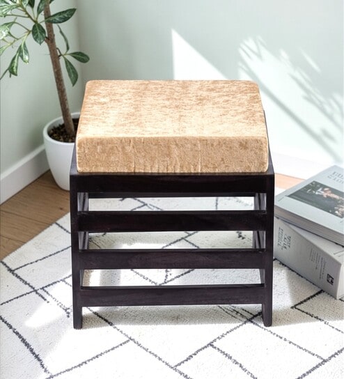 Houston Stool In Beige Sparkle Colour