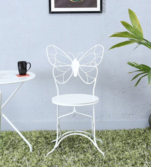 Howard Metal Outdoor Chair In White Colour