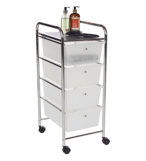 Buy Howards Storage World 4 Drawer Chrome Storage Trolley Online