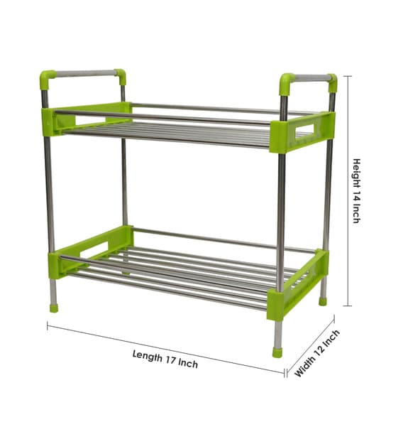 Buy Home Creations Green Stainless Steel Rack Online Kitchen Racks Kitchen Racks Discontinued Pepperfry Product