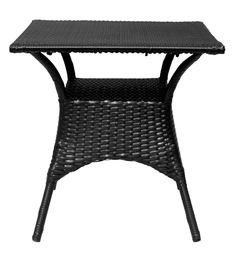 Buy Hollow Patio Coffee Table Set In Black Finish By Zecado Online