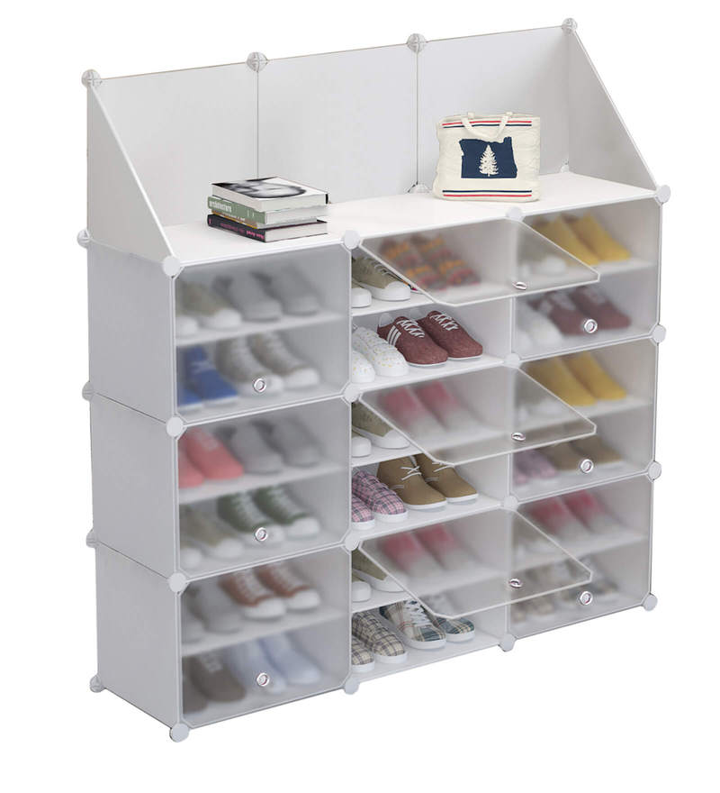 Buy Homa Collapsible Shoe Rack In White Colour By Diy Furniture Online 