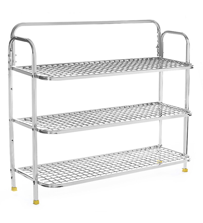 Buy Home Creations 3 Layers Multipurpose Stainless Steel Utility Rack