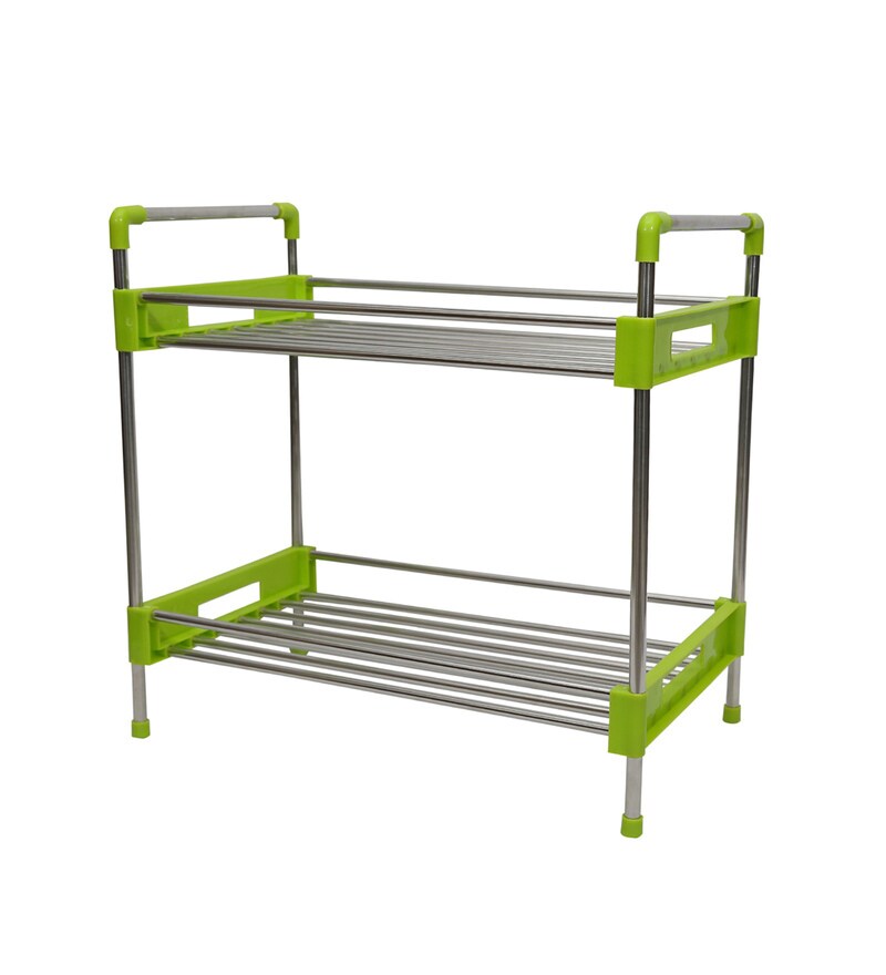 Buy Home Creations Green Stainless Steel Rack Online Kitchen Racks