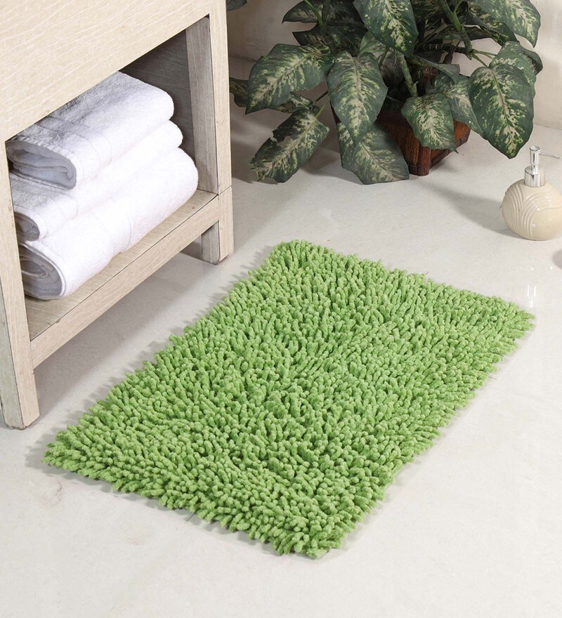 Buy Solid Cotton 24 x 16 inch Bath Mat By HomeFurry Online Solid