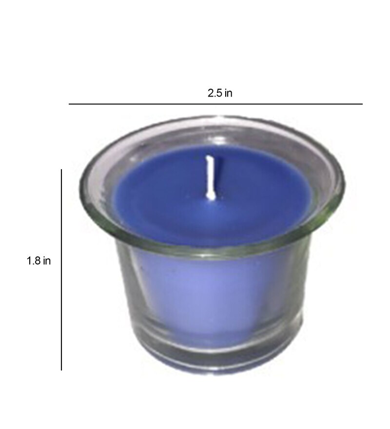 Buy Hosley Highly Fragranced Lavender Filled Votive Glass Candles by