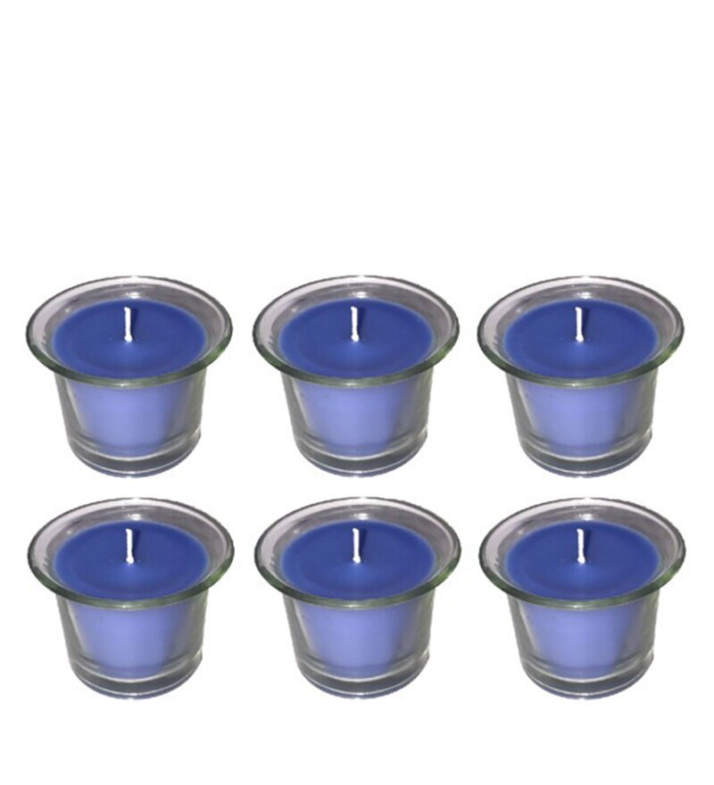 Buy Hosley Highly Fragranced Lavender Filled Votive Glass Candles by