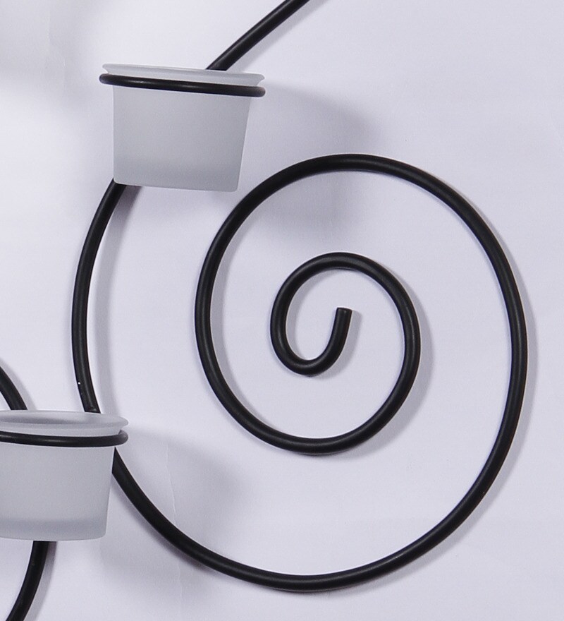 Buy Black Metal Tea Light Holder Set of 2 by Hosley Online Wall Tea