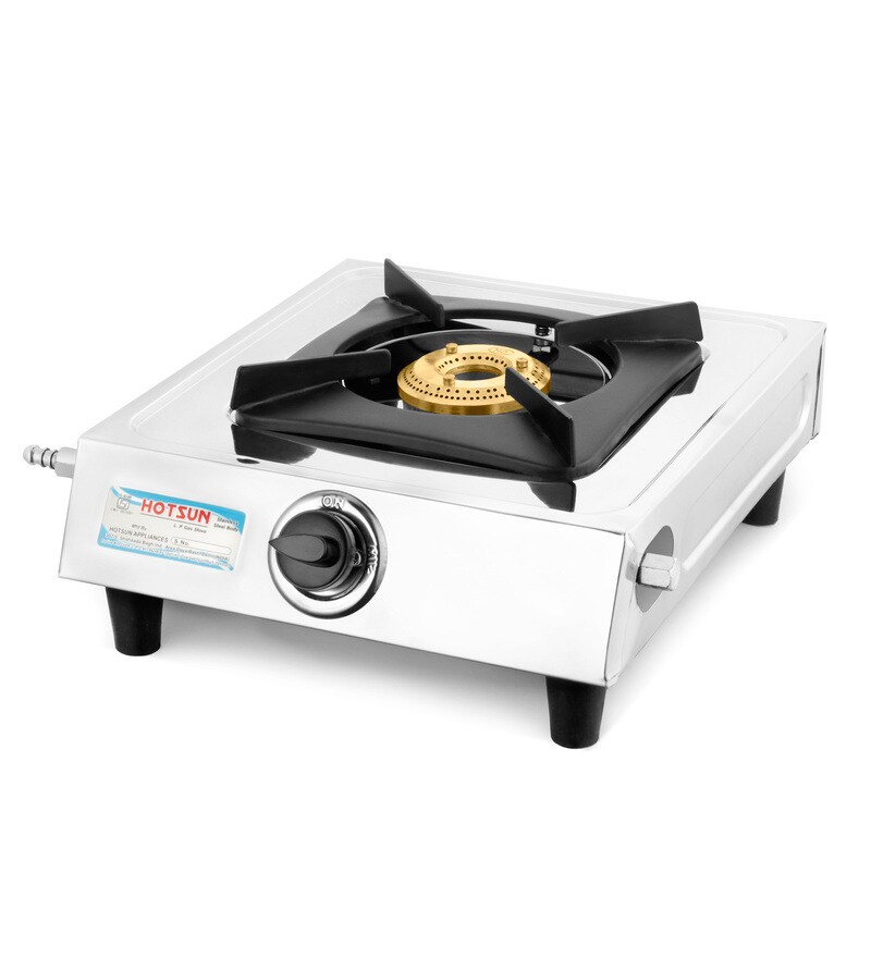 Buy Hotsun 1 Brass Burner Stainless Steel Manual Gas Stove (Model No