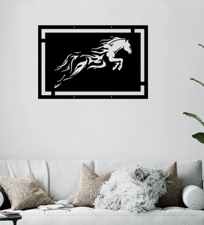 Buy Hourse Black Wooden Wall Art by SKETCH DESIGNS Online Wooden Wall Art Wall Art Home
