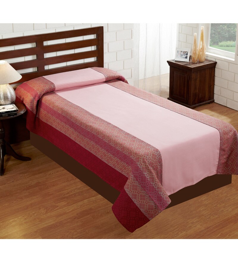 House This Red Single Bed Cover Set by House This Online - Solids ...