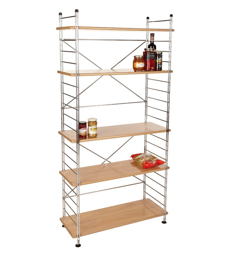 Buy Steel 5 Tier Floor Rested Kitchen Storage Racks By Now & Zen Online