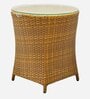 Hobart Wicker Table And Chair Set ( With 2 Chairs ) In Brown Finish