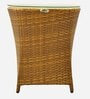 Hobart Wicker Table And Chair Set ( With 2 Chairs ) In Brown Finish