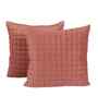 Pink Velvet Embroidered 16X16 Inches 2Pcs Cushion Covers