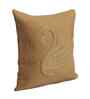 Brown Velvet Embroidered 16X16 Inches 2Pcs Cushion Covers