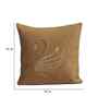 Brown Velvet Embroidered 16X16 Inches 2Pcs Cushion Covers