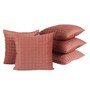 Pink Velvet Embroidered 16X16 Inches 5Pcs Cushion Covers