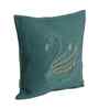 Blue Velvet Embroidered 16X16 Inches 5Pcs Cushion Covers