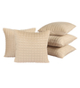 Cream Velvet Embroidered 16X16 Inches 5Pcs Cushion Covers