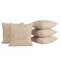 Brown Velvet Embroidered 16X16 Inches 5Pcs Cushion Covers