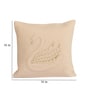 Brown Velvet Embroidered 16X16 Inches 2Pcs Cushion Covers