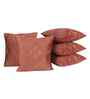 Maroon Velvet Embroidered 16X16 Inches 5Pcs Cushion Covers