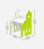 Holland Kids Study Table and Chair Set with Easel In Green Finish