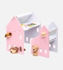 Holland Kids Study Table and Chair Set with Easel In Pink Finish