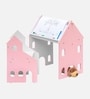 Holland Kids Study Table and Chair Set with Easel In Pink Finish