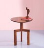 Holle Sheesham Wood End Table in Natural Finish