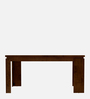Holly Solid Wood 6 Seater Dining Table in Dark Brown Colour