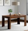 Holly Solid Wood 6 Seater Dining Table in Dark Brown Colour