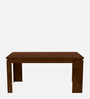 Holly Solid Wood 6 Seater Dining Table in Dark Brown Colour